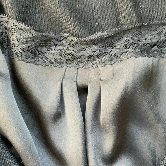 Anthropologie Lea & Viola NWOT Black Wool Front Wrap Lace Camisole Swea… - Picture 7 of 12